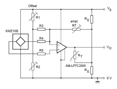Circuit de compensation de température utilisant la pièce linéaire d'ohm de la thermistance 2k du silicium ptc