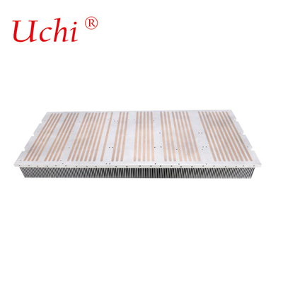 Invertisseur photovoltaïque usiné à la commande numérique à haute puissance Radiateur extrudé en aluminium ou à la pelle Pipe enterrée pour refroidissement au laser