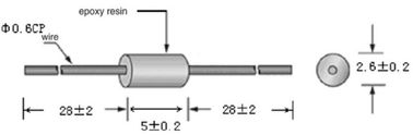 Thermistance en plastique de la température de la mesure NTC de la température de diode du paquet MF54