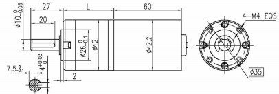 4 pôles BLDC moteur à engrenages planétaires sans balai DC pour meubles / médical / industrie