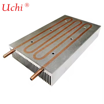 Réservoir thermique à plaque froide d'eau Tubes de cuivre intégrées Réservoir thermique de refroidissement d'eau 120 ((W) * 36 ((H) * 210 ((L) mm