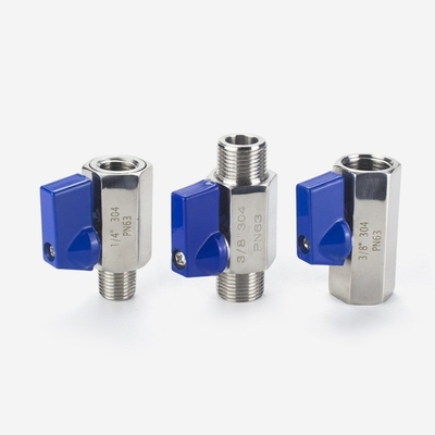 Plaque de refroidissement de l'eau soupape d'eau en acier inoxydable 304 Double extérieur intérieur et extérieur fil Micro mini soupape à bille
