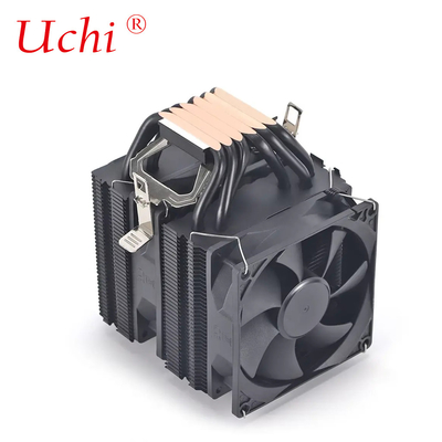 Dual Tower Dual Fan Cooler de ventilateur noir PC carte mère CPU Cooler