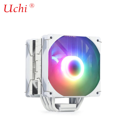 220W Blanc RVB ARGB CPU refroidisseur ventilateur avec 6 tuyaux de chauffage Pour le processeur de serveur Lga1151 1155 1366 1700 2011 AMD FM AM3 AM4 AM5