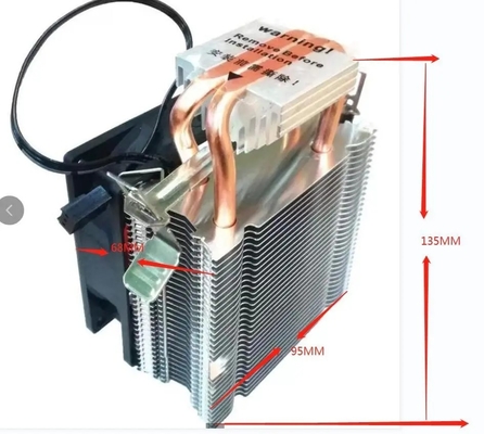 Refroidissement côté vertical du processeur refroidisseur 92 mm ventilateur 2 tuyau de chauffage en cuivre tuyau pour ordinateur ordinateur prise universelle AMD Intel processeur IC