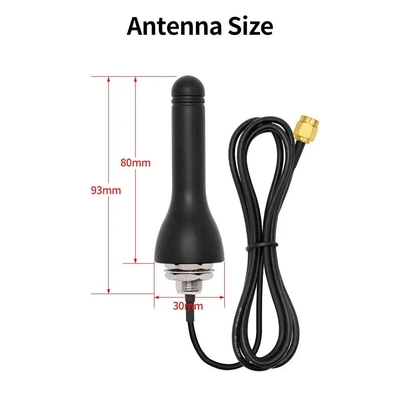 80mm 2.4GHz External Waterproof ABS Rubber Duck Antenne Wifi Pour une polarisation verticale SMA