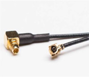 Faible perte 1,13 mm câble à angle droit MMCX mâle à MHF1 assemblage de câble UFL