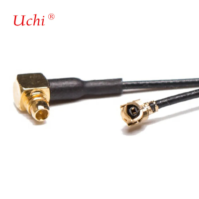 Faible perte 1,13 mm câble à angle droit MMCX mâle à MHF1 assemblage de câble UFL