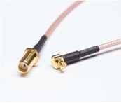 Cable à faible perte SMA-Homme à MCX Homme Angle droit 6 pouces 15 cm Connecteur RF RG316 Coaxial Antenne Pigtail