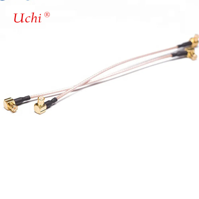Cable coaxial IoT 50 Ohm RG316 90 degrés MCX à MCX Assemblage de câble mâle