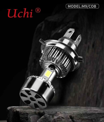 3300 LM M9 LED Motorcycle Headlamp Bulb With Cooling Fan 9-18V