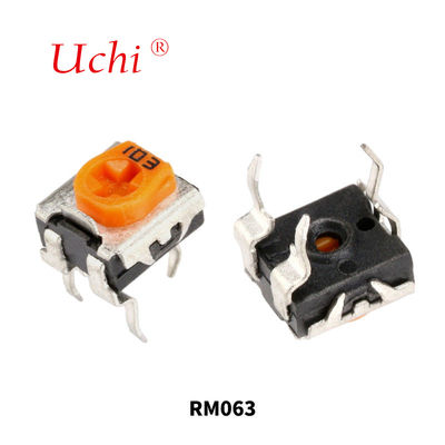 RM063 Potentiomètre ajustable à film carbone à spire unique jaune 1m