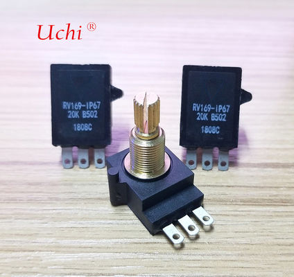 RV169 Potentiomètre de précision de poignée métallique, film de carbone scellé, résistances 1k, 10k, 100k