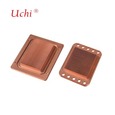 Dissipateur thermique skivé carré haute densité en cuivre intégral, composants usinés CNC sans ventilateur