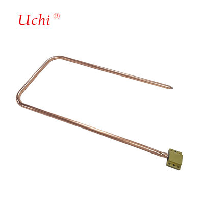 Pipe de chaleur courbée à angle droit refroidie par liquide en cuivre