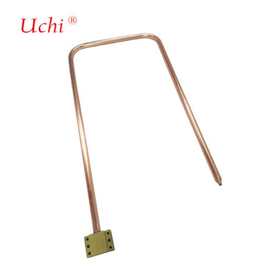 Pipe de chaleur courbée à angle droit refroidie par liquide en cuivre
