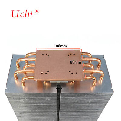 Module de refroidissement de tuyau thermique à fermeture à glissière à 5 rabatteurs LED de 1500 W