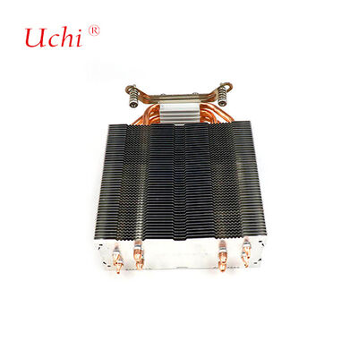 Clip-type Fermeture à glissière Fin ordinateur CPU évier thermique avec 4 tuyaux de chaleur