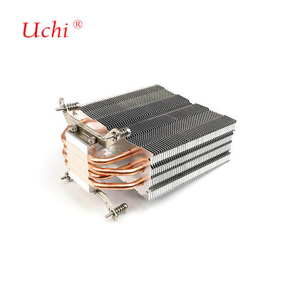 Clip-type Fermeture à glissière Fin ordinateur CPU évier thermique avec 4 tuyaux de chaleur