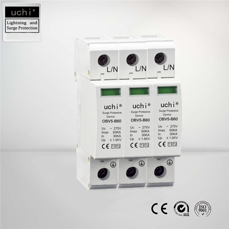 Empreinte de pas électrique du protecteur de montée subite du type 1 +2 petite 3p Polonais Imax 60Ka