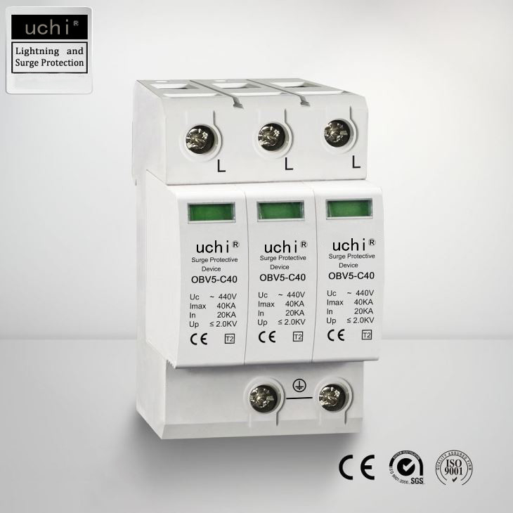 type de rails de 35mm DIN - 2 le matériel CQC de la basse tension PBT de SPD a approuvé