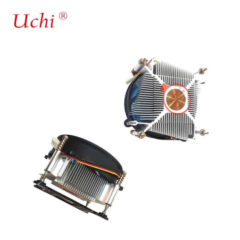 Radiateur de centre de cuivre 12V DC TDP 75W Pour le refroidissement du processeur de PC 4 broches prise PWM 1700 1200 1150 1151 1155 1156 Cpu ventilateur refroidisseur d'air
