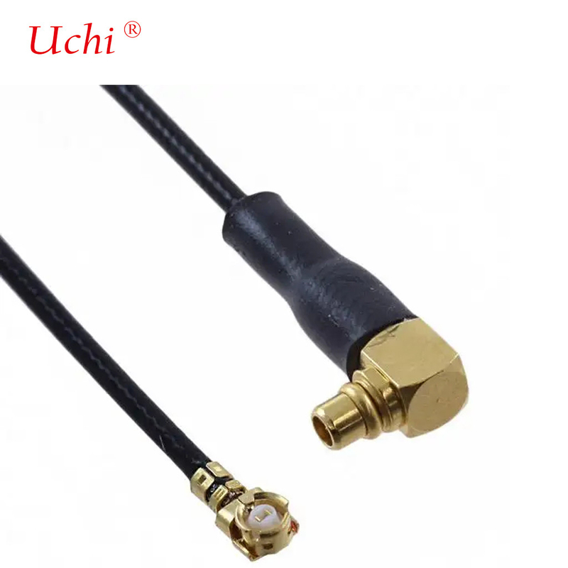 Faible perte 1,13 mm câble à angle droit MMCX mâle à MHF1 assemblage de câble UFL
