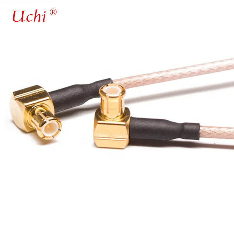 Cable coaxial IoT 50 Ohm RG316 90 degrés MCX à MCX Assemblage de câble mâle
