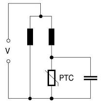 Circuit simple de démarreur de démarreur de moteur de thermistance de ptc pour des moteurs à courant alternatif Monophasé